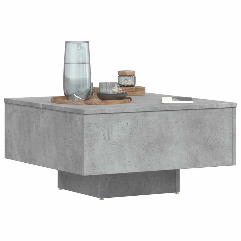 806889 vidaXL Coffee Table Concrete Grey 60x60x31,5 cm Engineered Wood