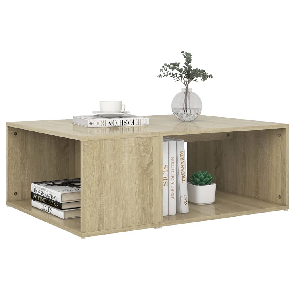 806906 vidaXL Coffee Table Sonoma Oak 90x67x33 cm Engineered Wood