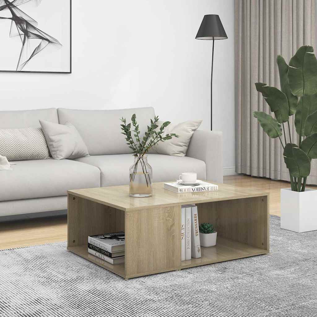 806906 vidaXL Coffee Table Sonoma Oak 90x67x33 cm Engineered Wood
