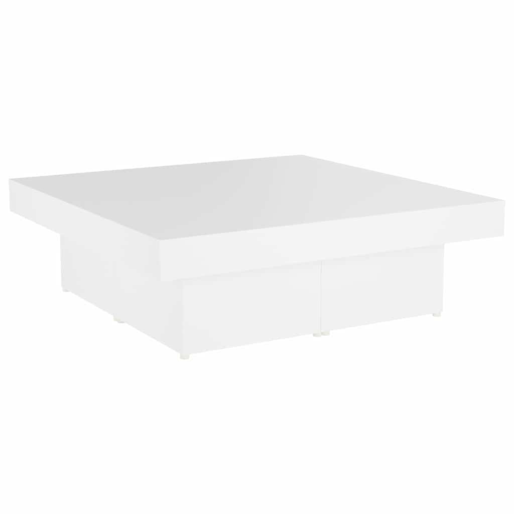 806912 vidaXL Coffee Table White 90x90x28 cm Engineered Wood