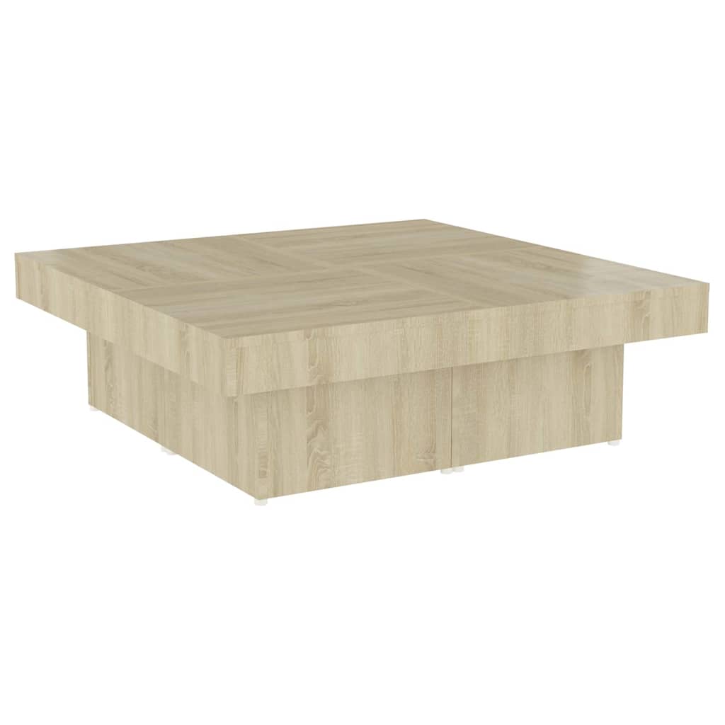 806915 vidaXL Coffee Table Sonoma Oak 90x90x28 cm Engineered Wood
