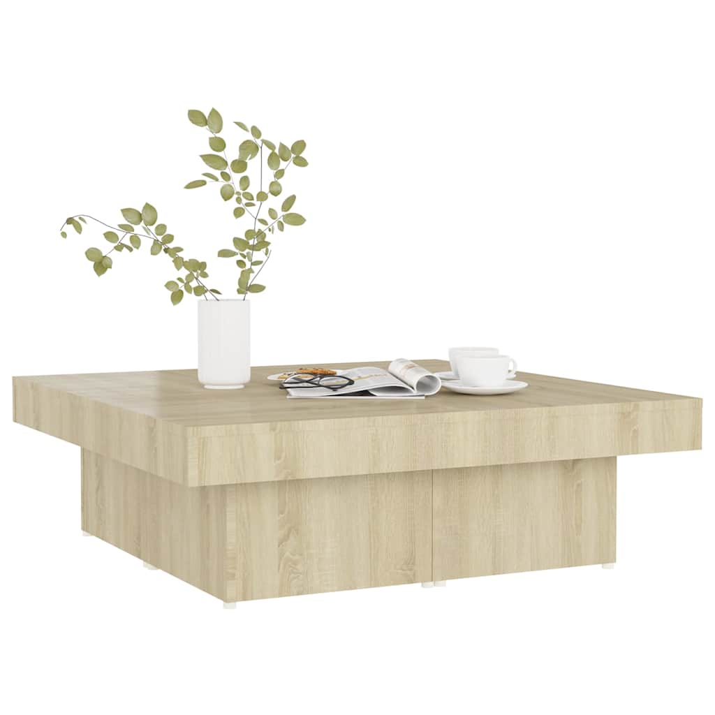 806915 vidaXL Coffee Table Sonoma Oak 90x90x28 cm Engineered Wood