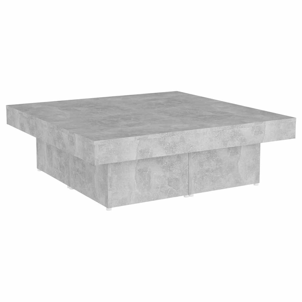 806916 vidaXL Coffee Table Concrete Grey 90x90x28 cm Engineered Wood