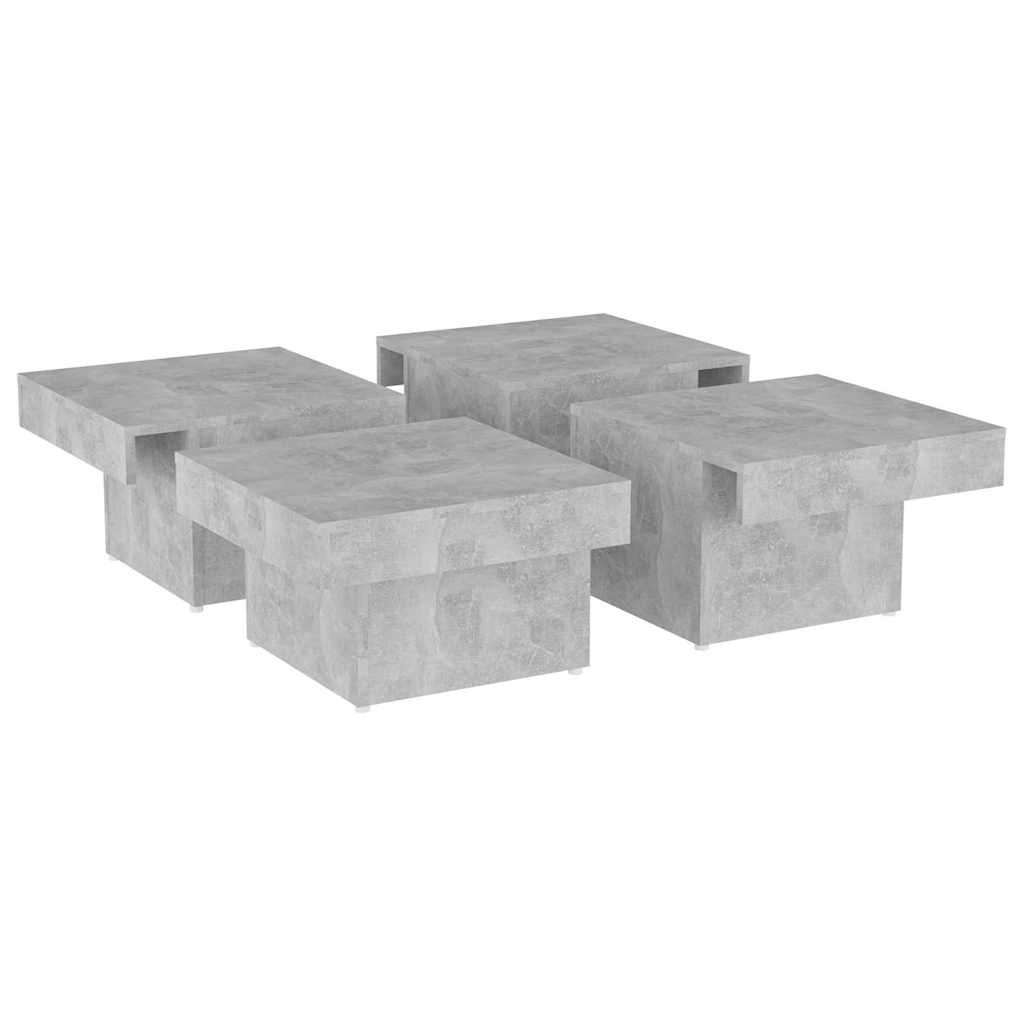 806916 vidaXL Coffee Table Concrete Grey 90x90x28 cm Engineered Wood