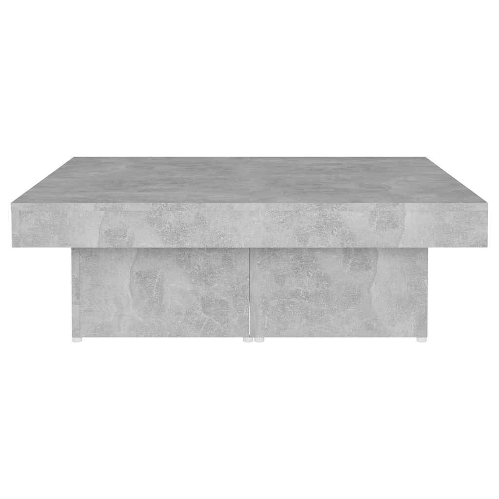 806916 vidaXL Coffee Table Concrete Grey 90x90x28 cm Engineered Wood