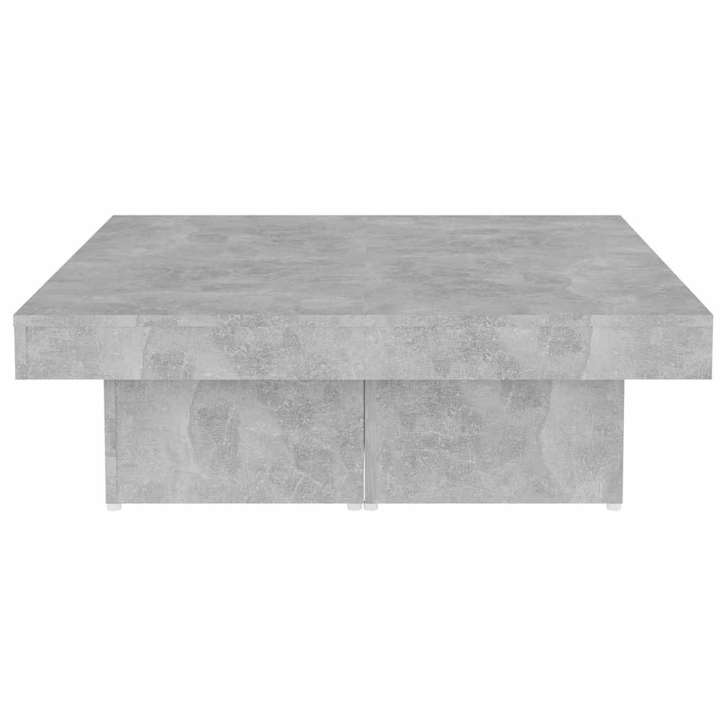 806916 vidaXL Coffee Table Concrete Grey 90x90x28 cm Engineered Wood