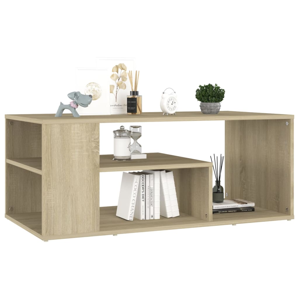 806924 vidaXL Coffee Table Sonoma Oak 100x50x40 cm Engineered Wood