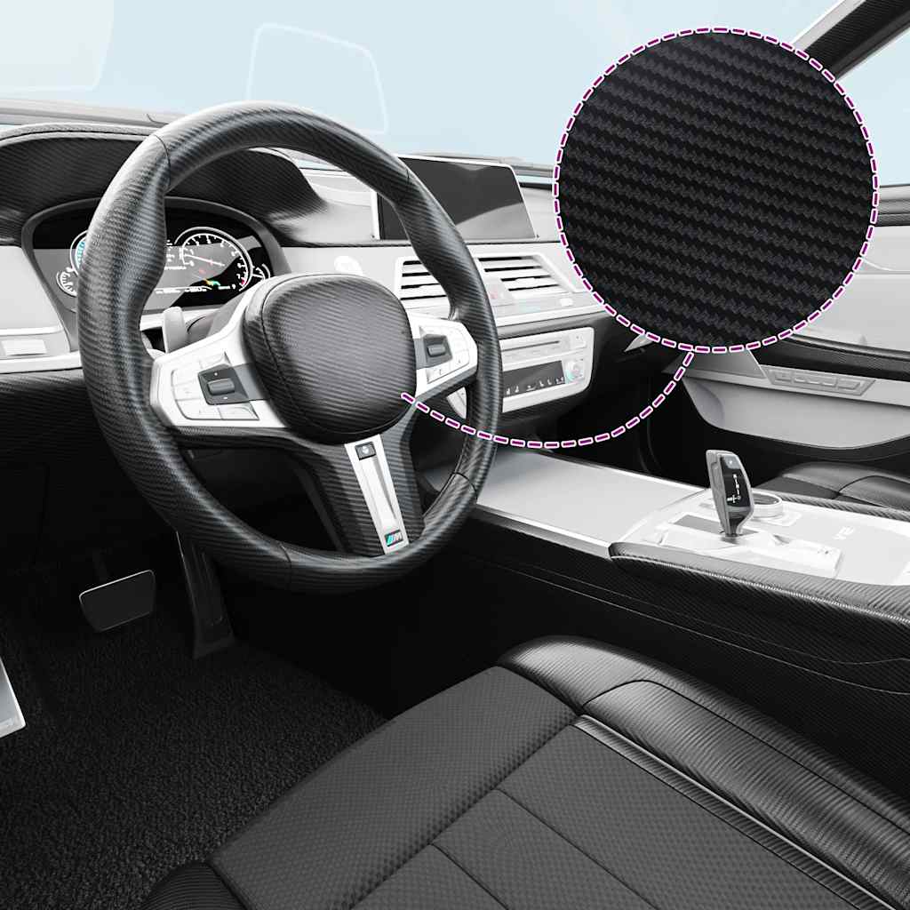 Car Films 2 pcs 3D Black 100x150 cm