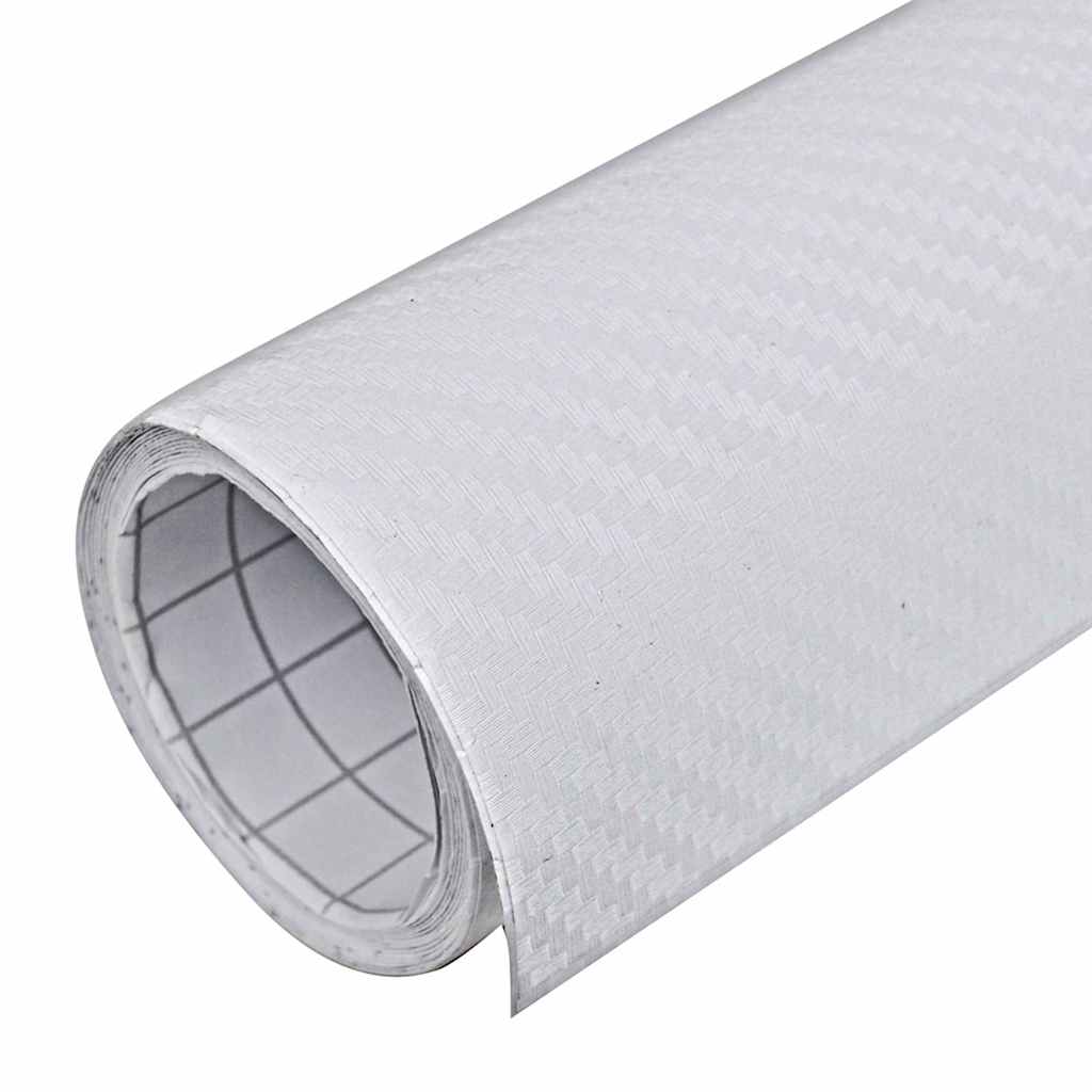 210719 vidaXL Car Films 2 pcs 3D White 100x150 cm