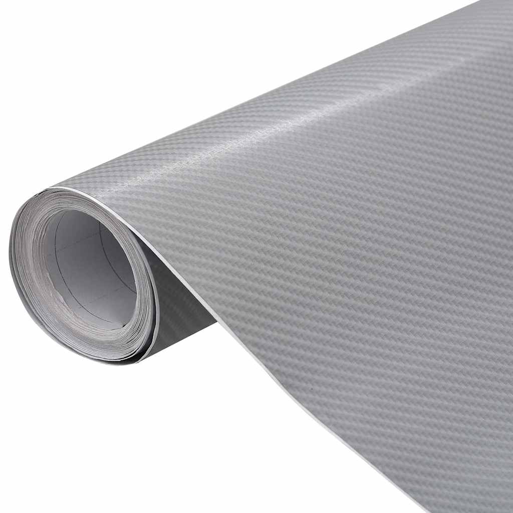 210727 vidaXL Car Films 2 pcs 4D Silver 100x150 cm+50x150 cm