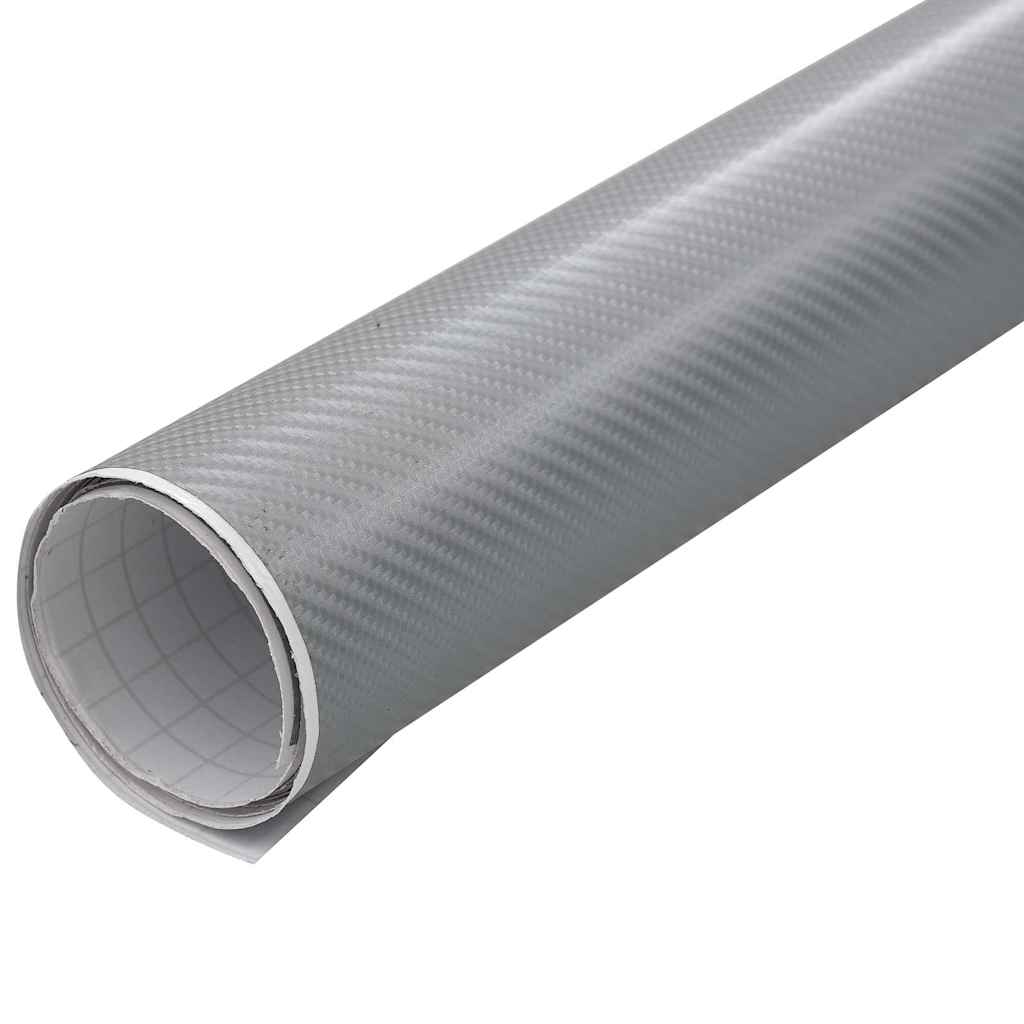 210727 vidaXL Car Films 2 pcs 4D Silver 100x150 cm+50x150 cm