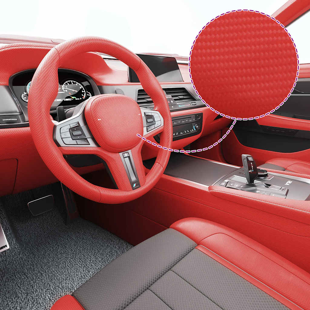 210731 vidaXL Car Films 2 pcs 4D Red 100x150 cm