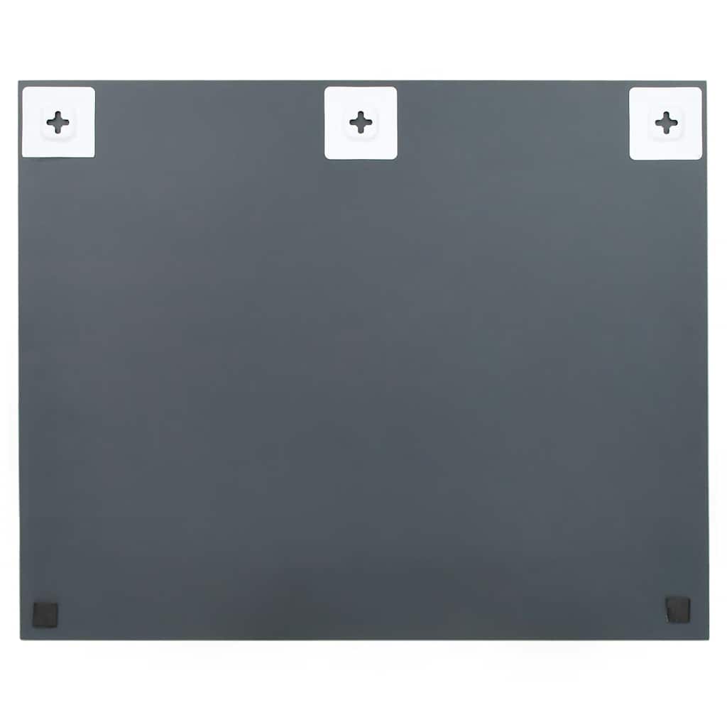Wall Frameless Mirror with LED Lights Rectangular Glass