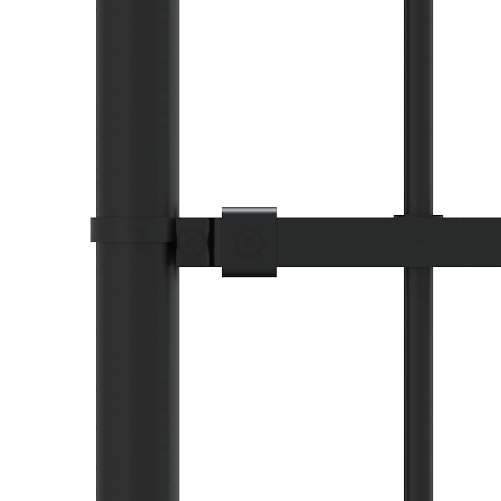 Garden Fence Woerden with Spear Top Black 240x150 cm Steel
