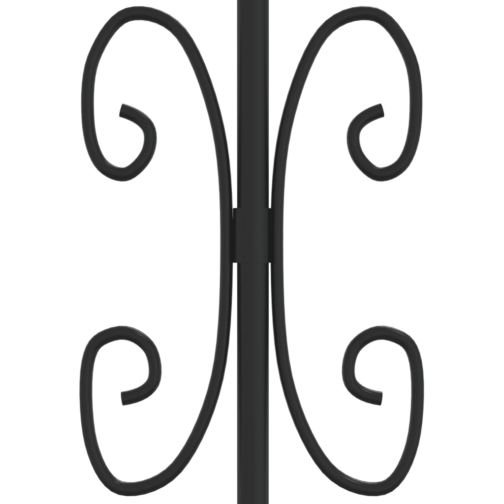 vidaXL Fence Gate with Spear Top Black 305x198 cm Powder-coated Steel