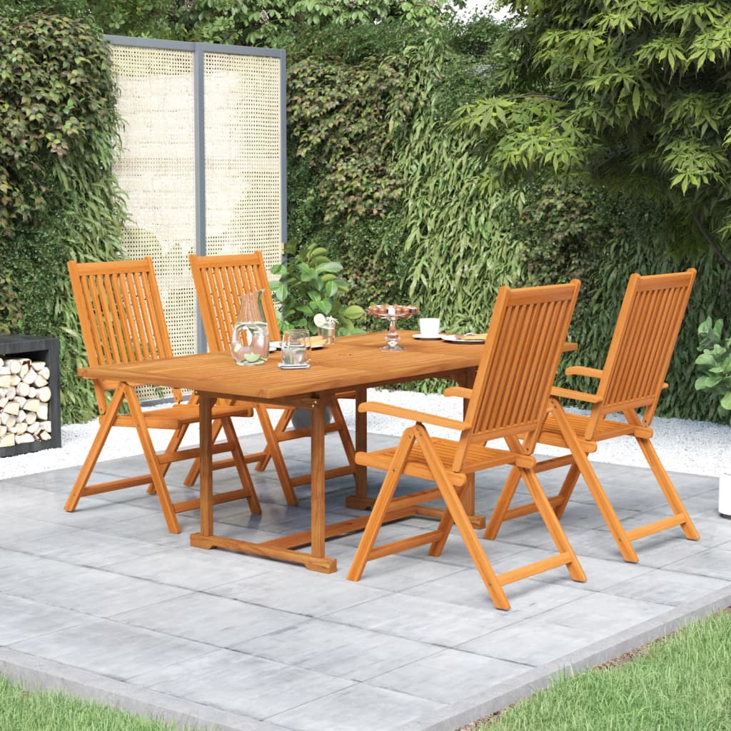 Garden Dining Set | Natural wood | Solid Acacia wood | Medium