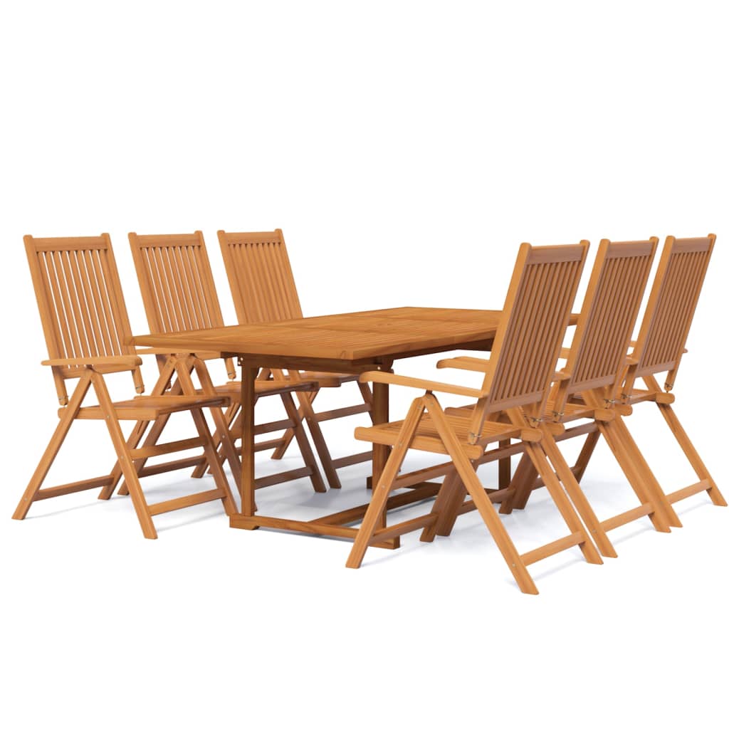 vidaXL 7 Piece Garden Dining Set Solid Wood Acacia