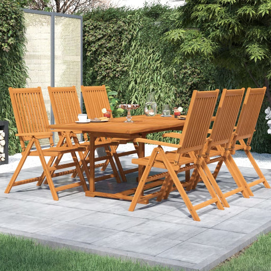 vidaXL 7 Piece Garden Dining Set Solid Wood Acacia