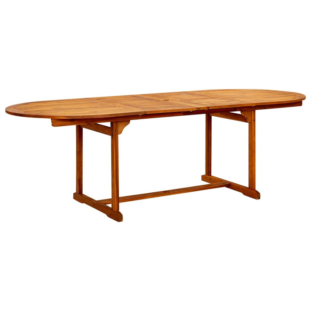 Garden Dining Set | Brown | Solid Acacia Wood | Large | Foldable