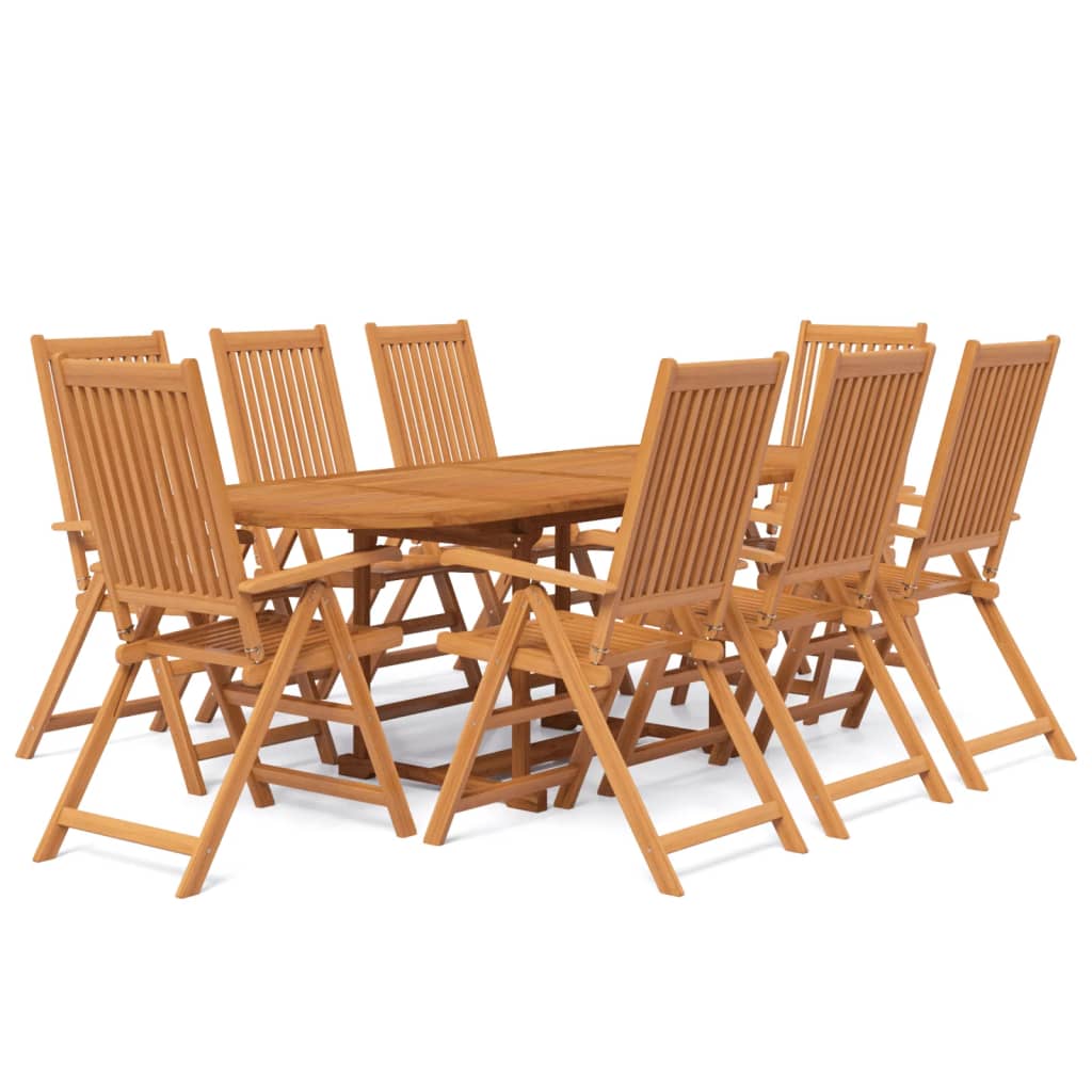 Garden Dining Set | Natural Wood Tone | Solid Acacia wood | Large