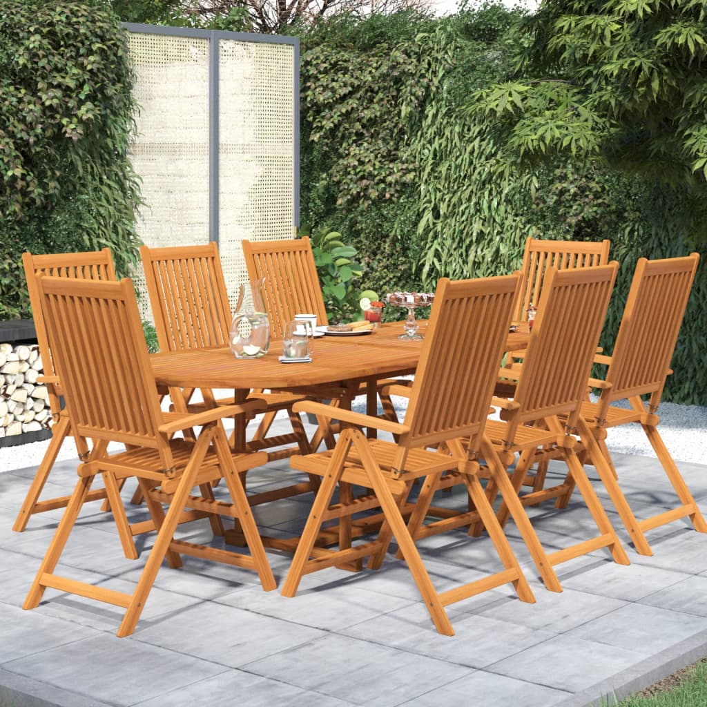 Garden Dining Set | Natural Wood Tone | Solid Acacia wood | Large