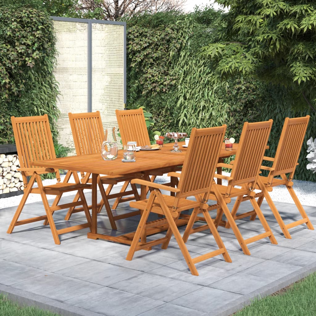 Garden Dining Set | Natural Wood | Solid acacia wood | Large | Extendable