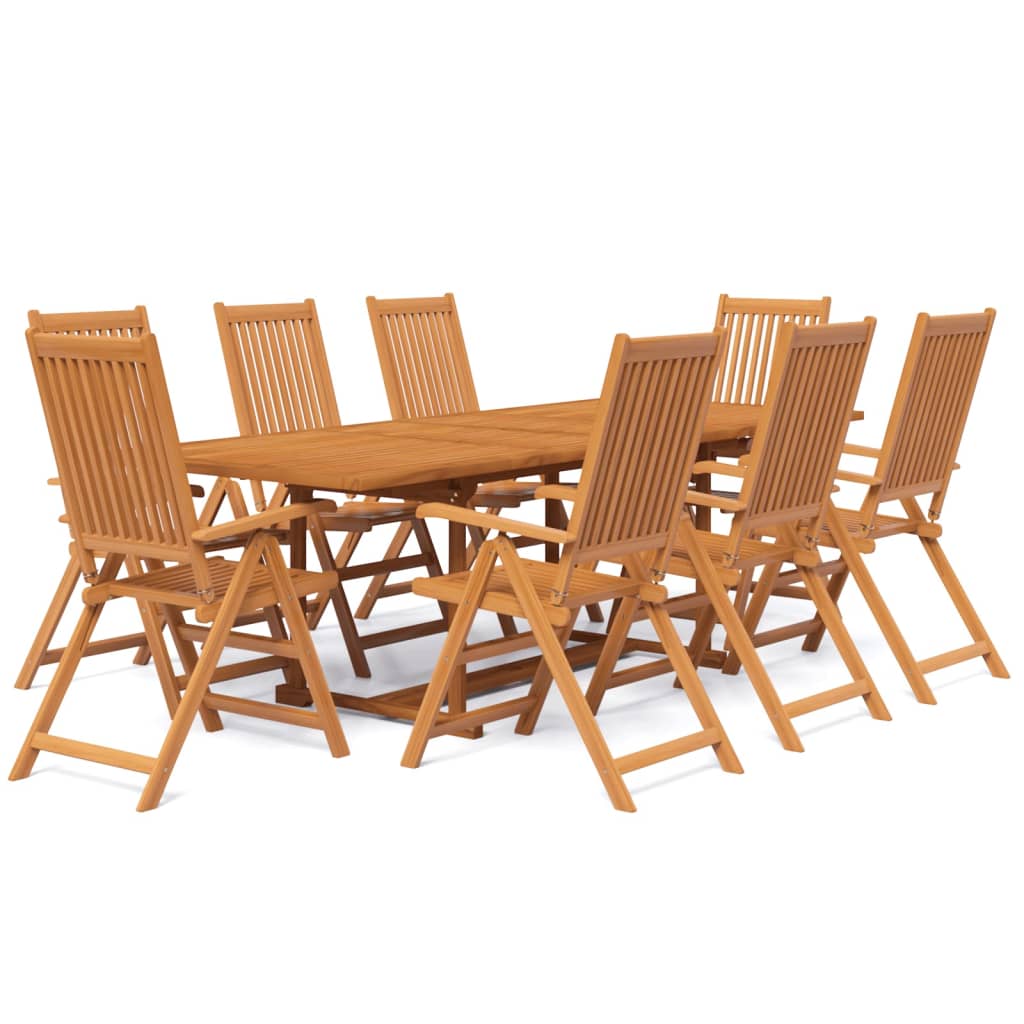 Garden Dining Set | Natural wood | Solid acacia wood | Large