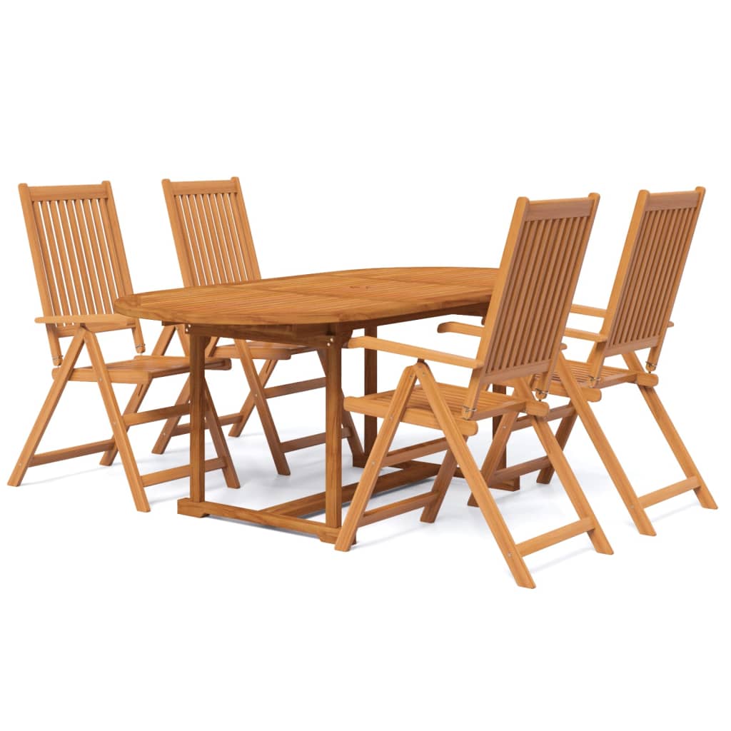 Garden Dining Set | Natural wood | Solid acacia wood | Medium
