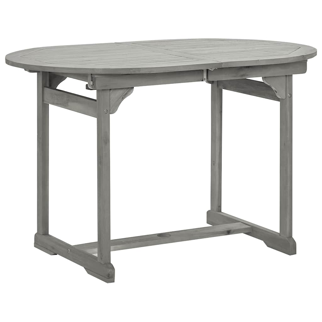 Garden Dining Set | Grey | Solid acacia wood | Medium | Extendable