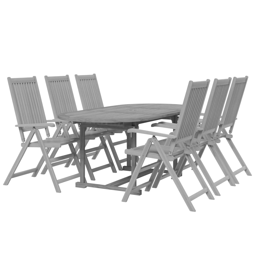 vidaXL 7 Piece Garden Dining Set Solid Wood Acacia