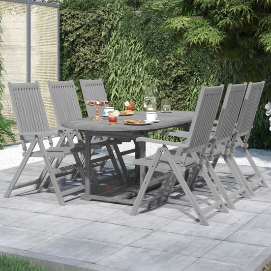 vidaXL 7 Piece Garden Dining Set Solid Wood Acacia