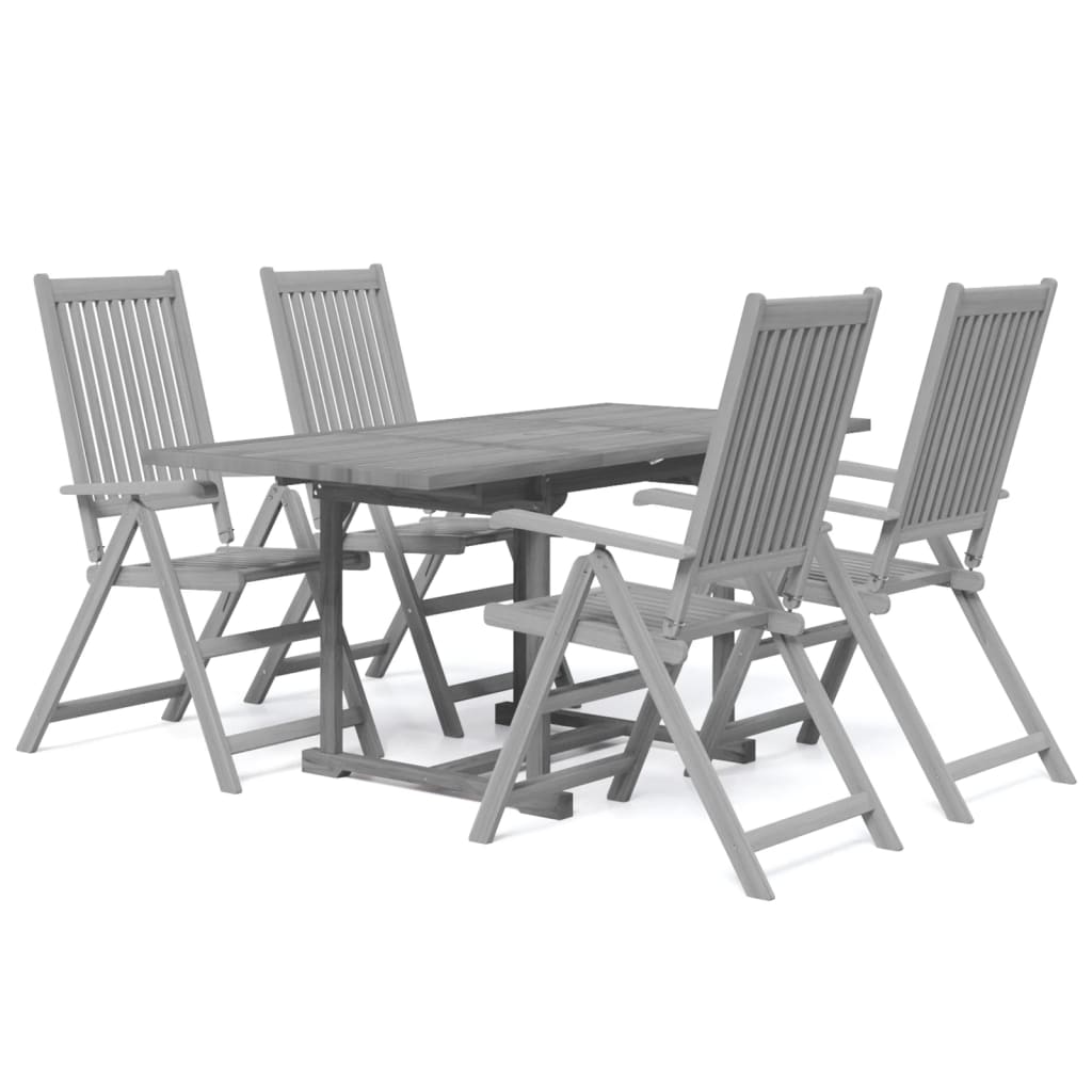 Garden Dining Set | Grey | Solid Acacia wood | Standard | Extendable