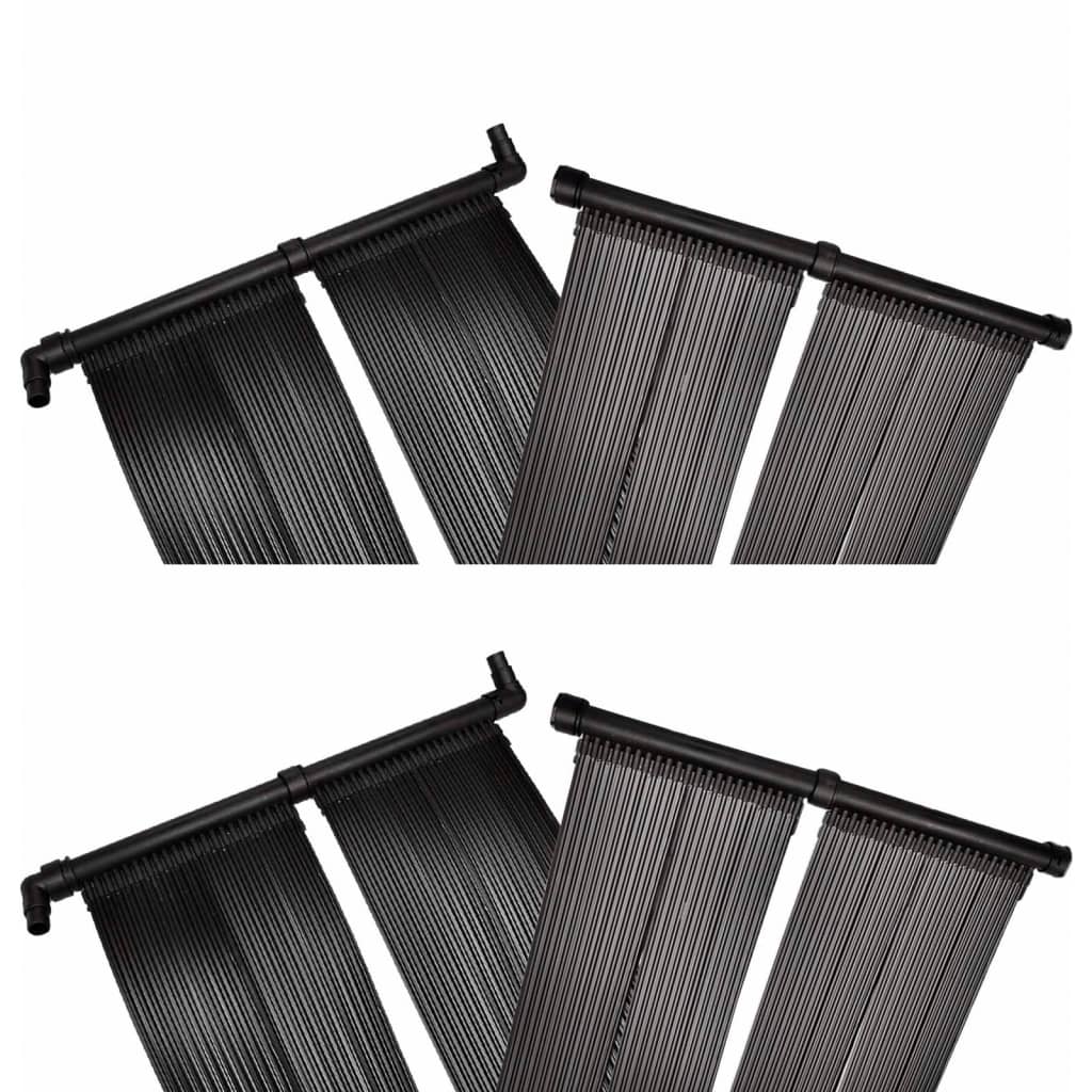 Solar Pool Heater | Set of 4 | Black | Plastic | Large