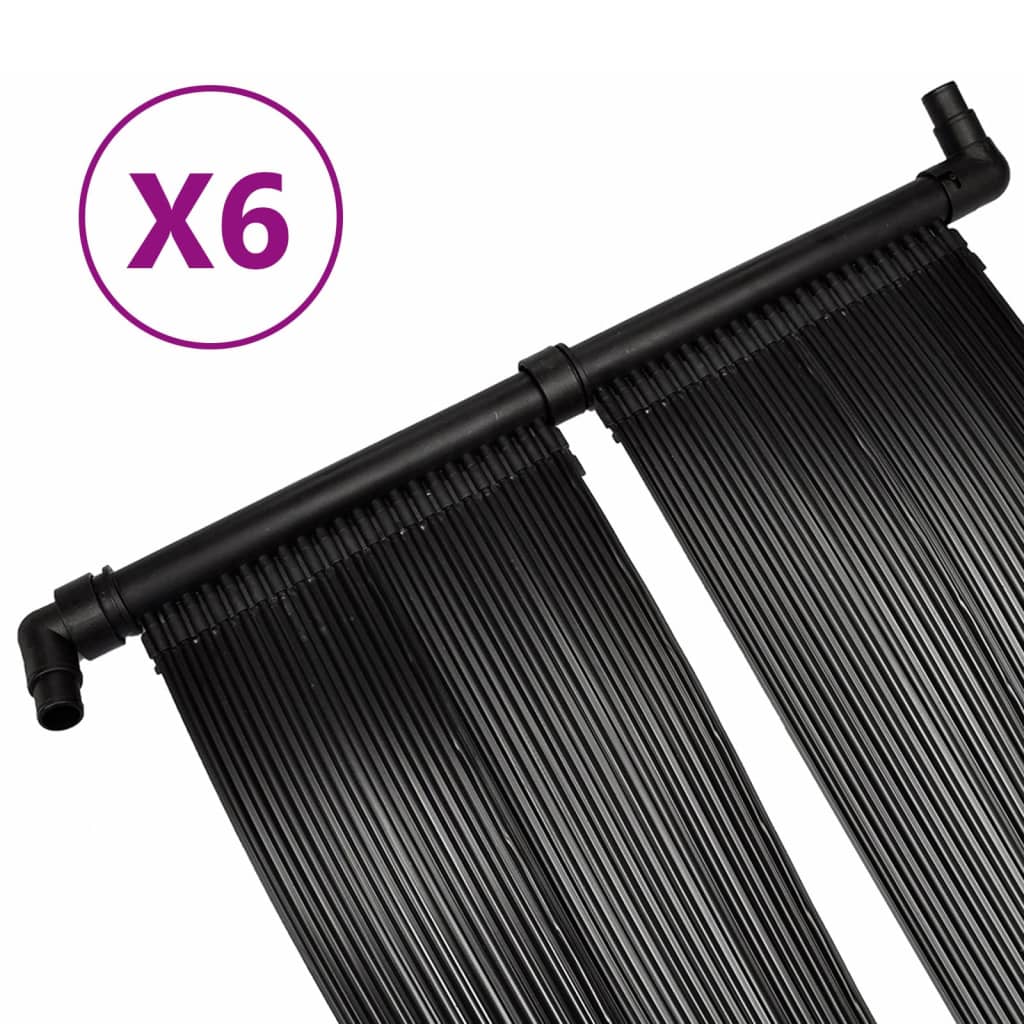 Solar Pool Heater | Set of 6 | Black | PVC | Large | Solar Pool Heater