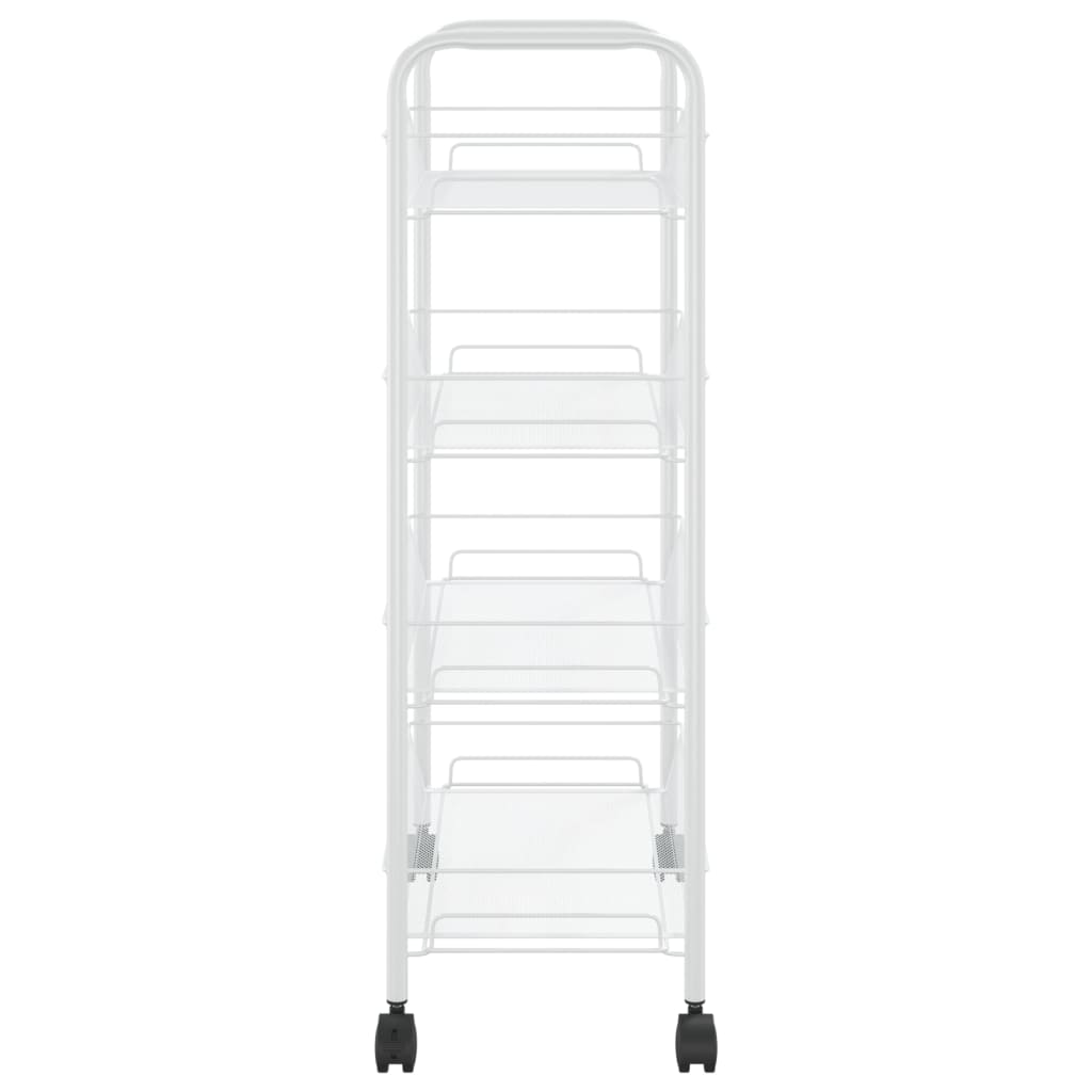 vidaXL 4-Tier Kitchen Trolley White 46x26x85 cm Iron