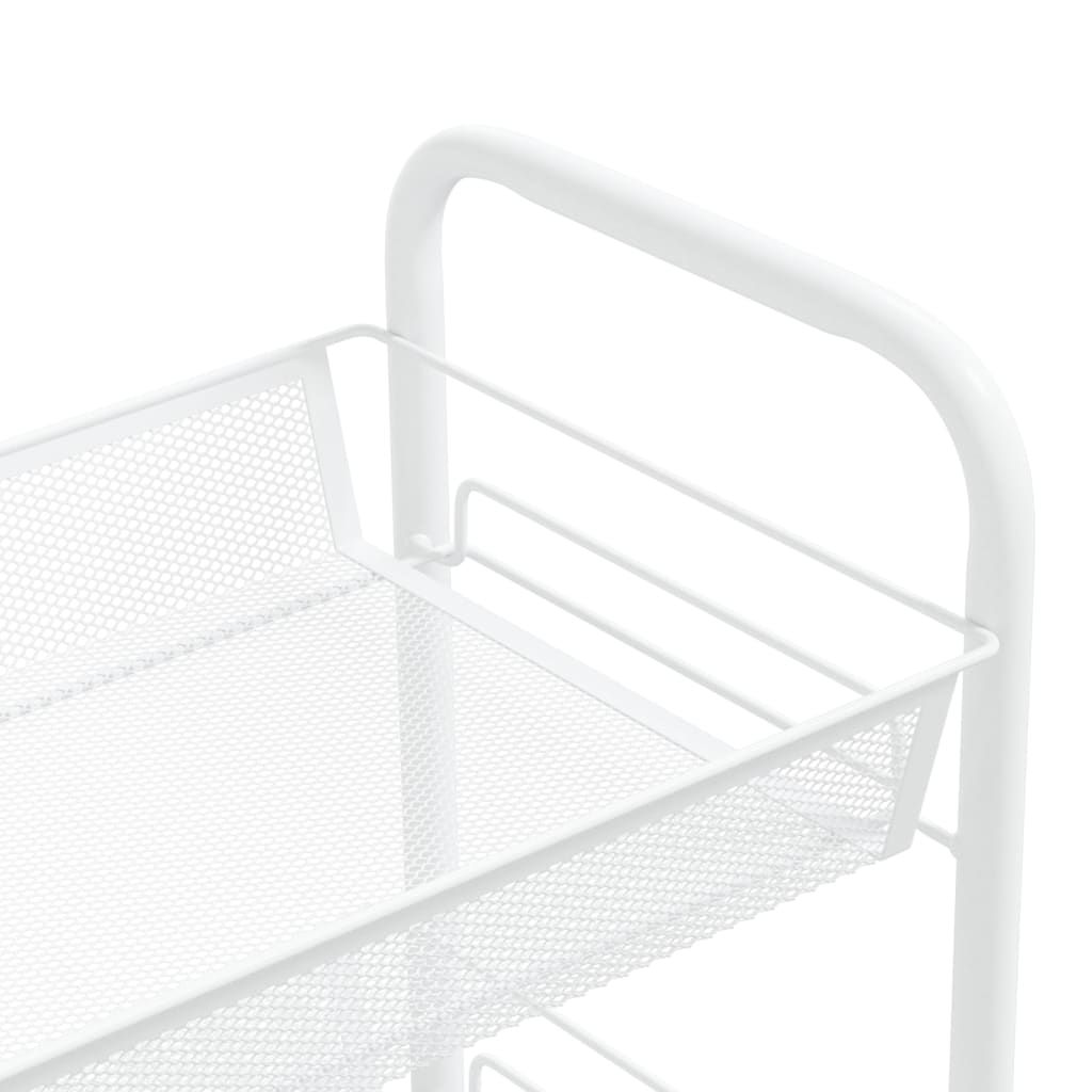 vidaXL 4-Tier Kitchen Trolley White 46x26x85 cm Iron