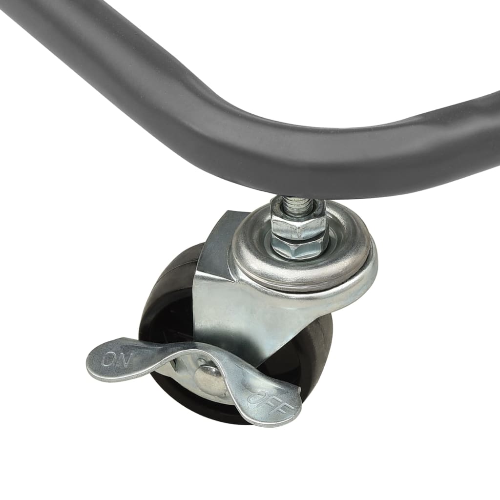 vidaXL 3-Tier Kitchen Trolley Grey 42x35x85 cm Iron and ABS