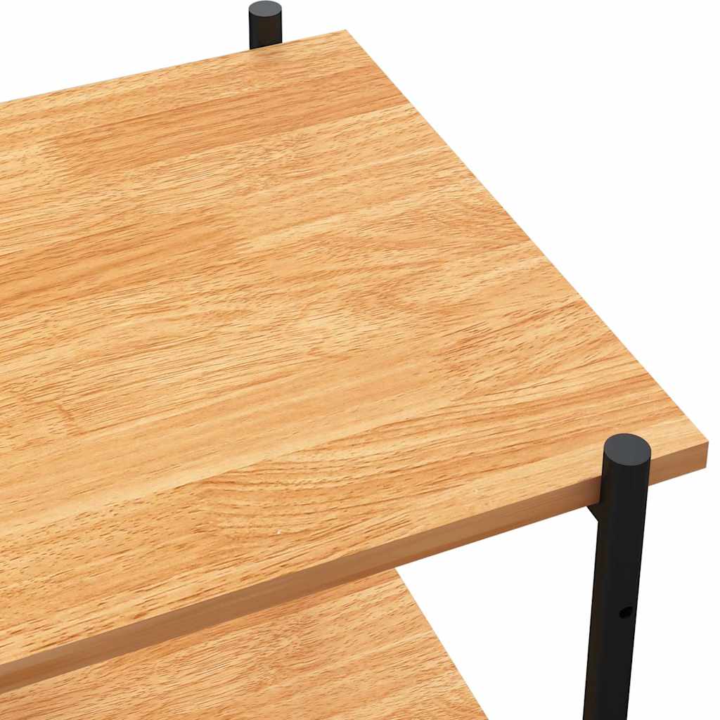 336340 vidaXL 3-Tier Shelving Unit Black and Oak 80x40x92 cm