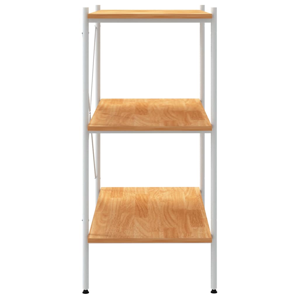 336342 vidaXL 3-Tier Shelving Unit White and Oak 80x40x92 cm