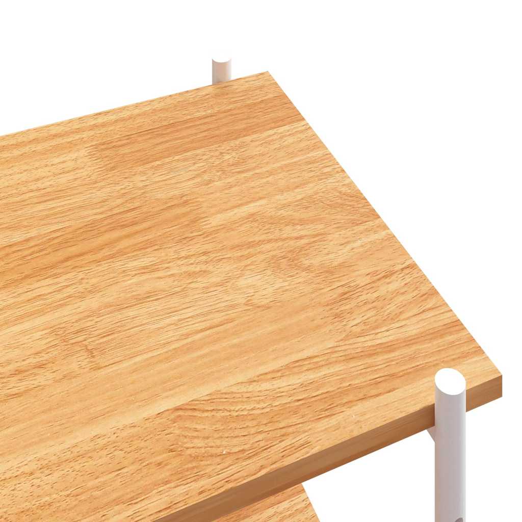 336342 vidaXL 3-Tier Shelving Unit White and Oak 80x40x92 cm