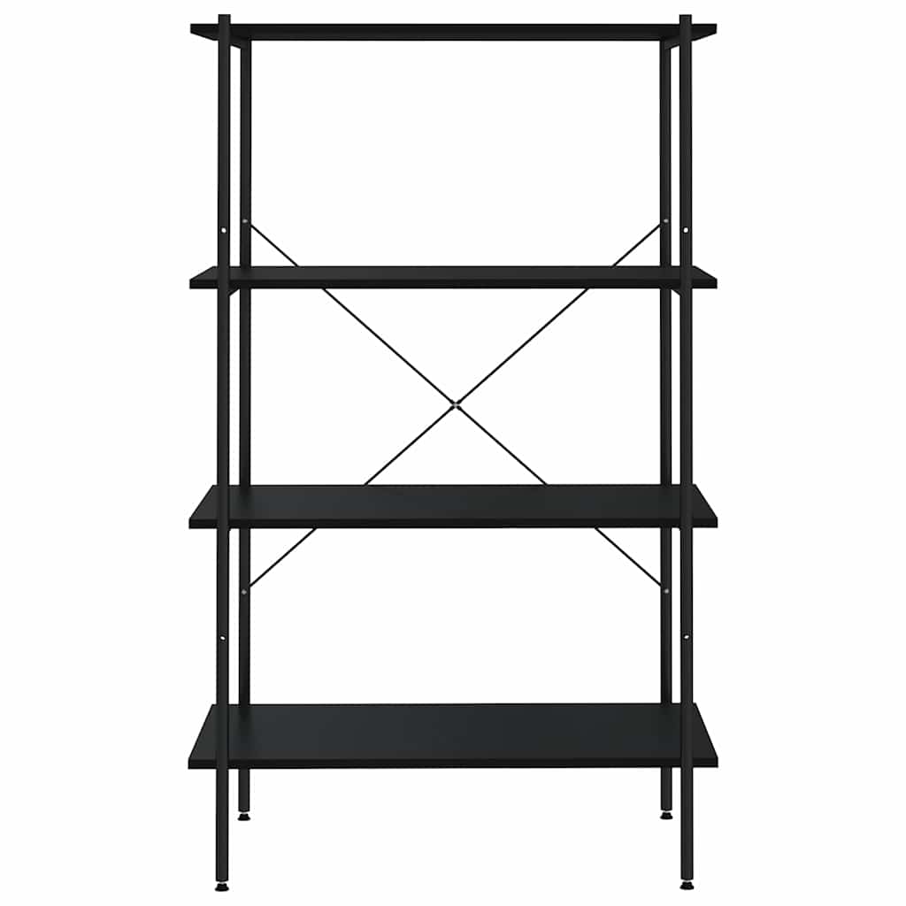 336343 vidaXL 4-Tier Shelving Unit Black 80x40x130 cm