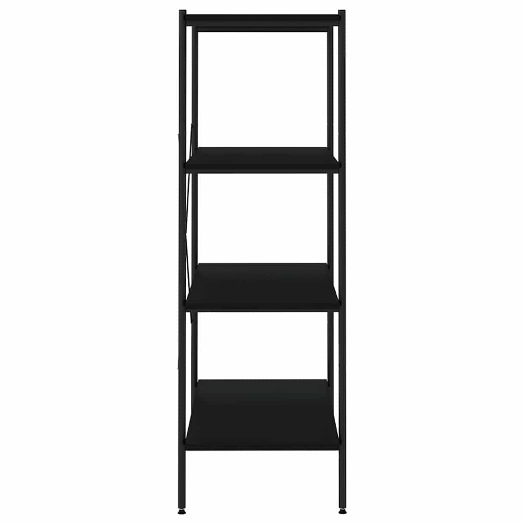 336343 vidaXL 4-Tier Shelving Unit Black 80x40x130 cm