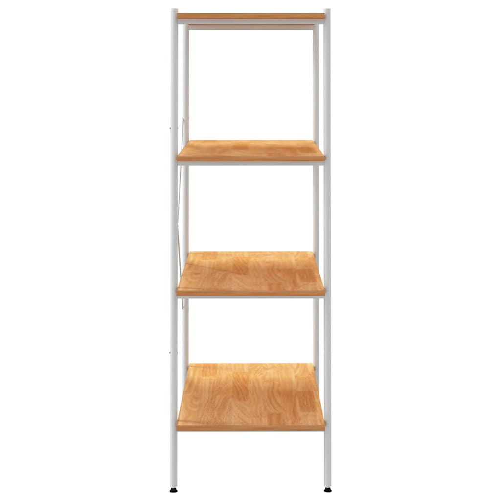 336346 vidaXL 4-Tier Shelving Unit White and Oak 80x40x130 cm