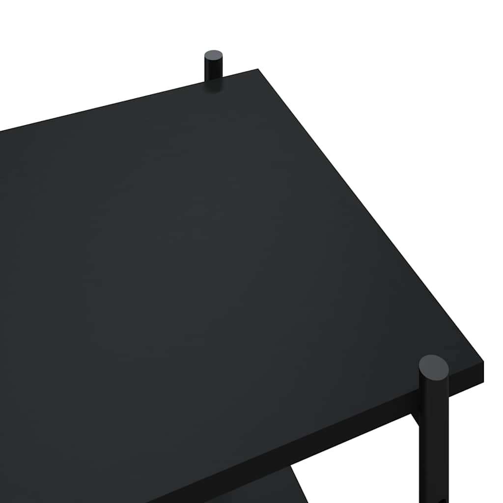 336347 vidaXL 5-Tier Shelving Unit Black 80x40x163 cm