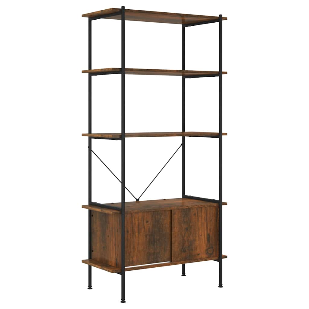 5-Tier Shelving Unit with Cabinet 80x40x163 cm