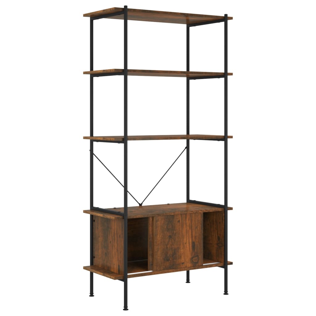 5-Tier Shelving Unit with Cabinet 80x40x163 cm