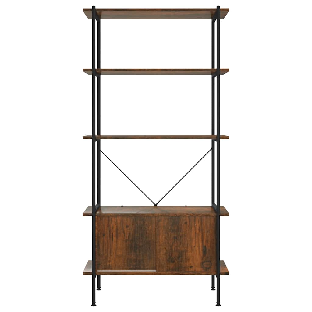 5-Tier Shelving Unit with Cabinet 80x40x163 cm