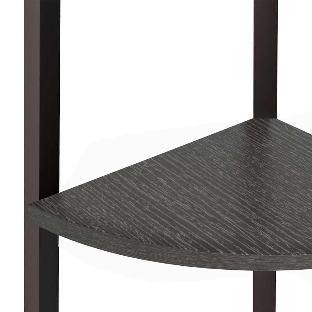 3-Tier Corner Shelf Black 45,5x31,5x120 cm