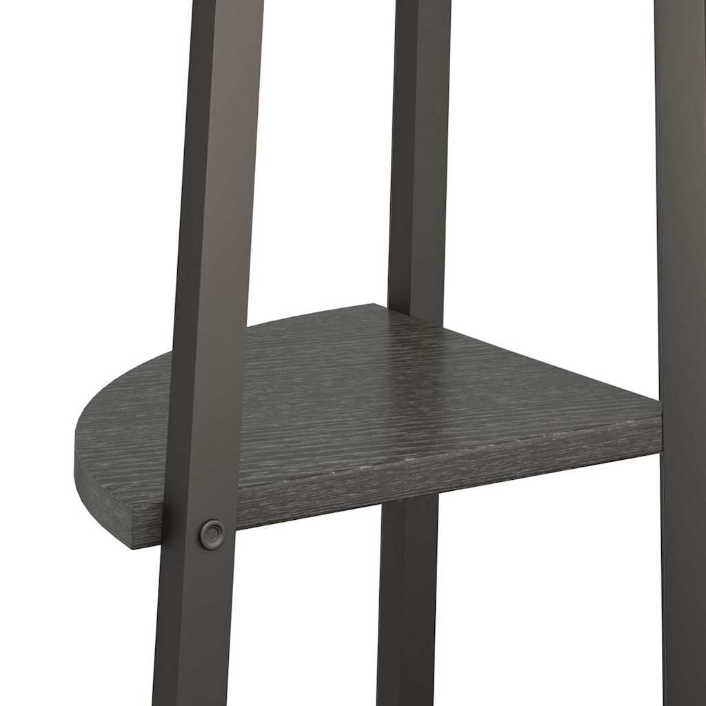 3-Tier Corner Shelf Black 45,5x31,5x120 cm