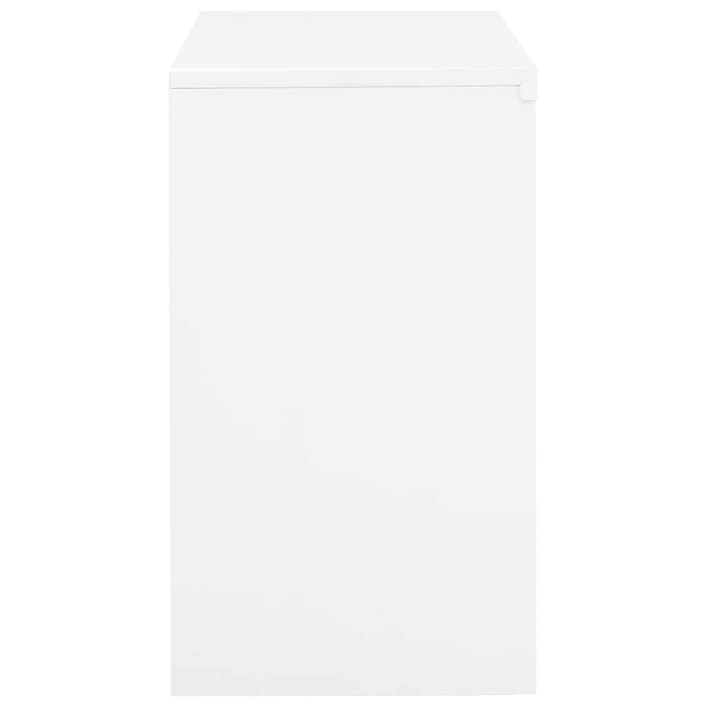 Office Cabinet White 90x40x70 cm Steel